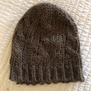 Brown Cable Beanie Cap